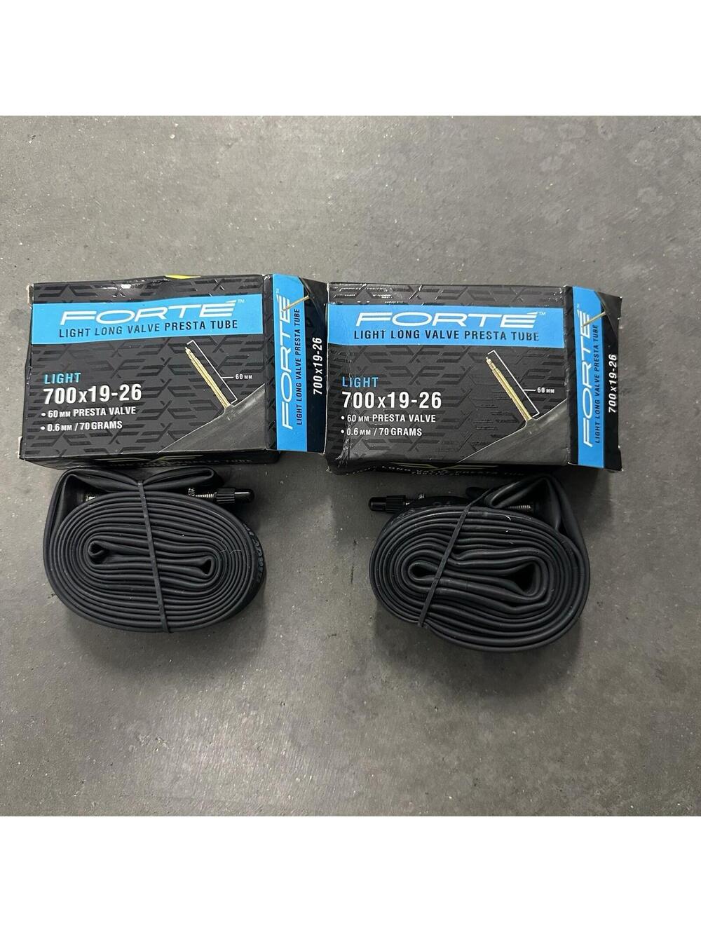 Forte Light Long Valve Presta Tube 700x19-26 60MM Valve 70 Grams Lot 2 Set